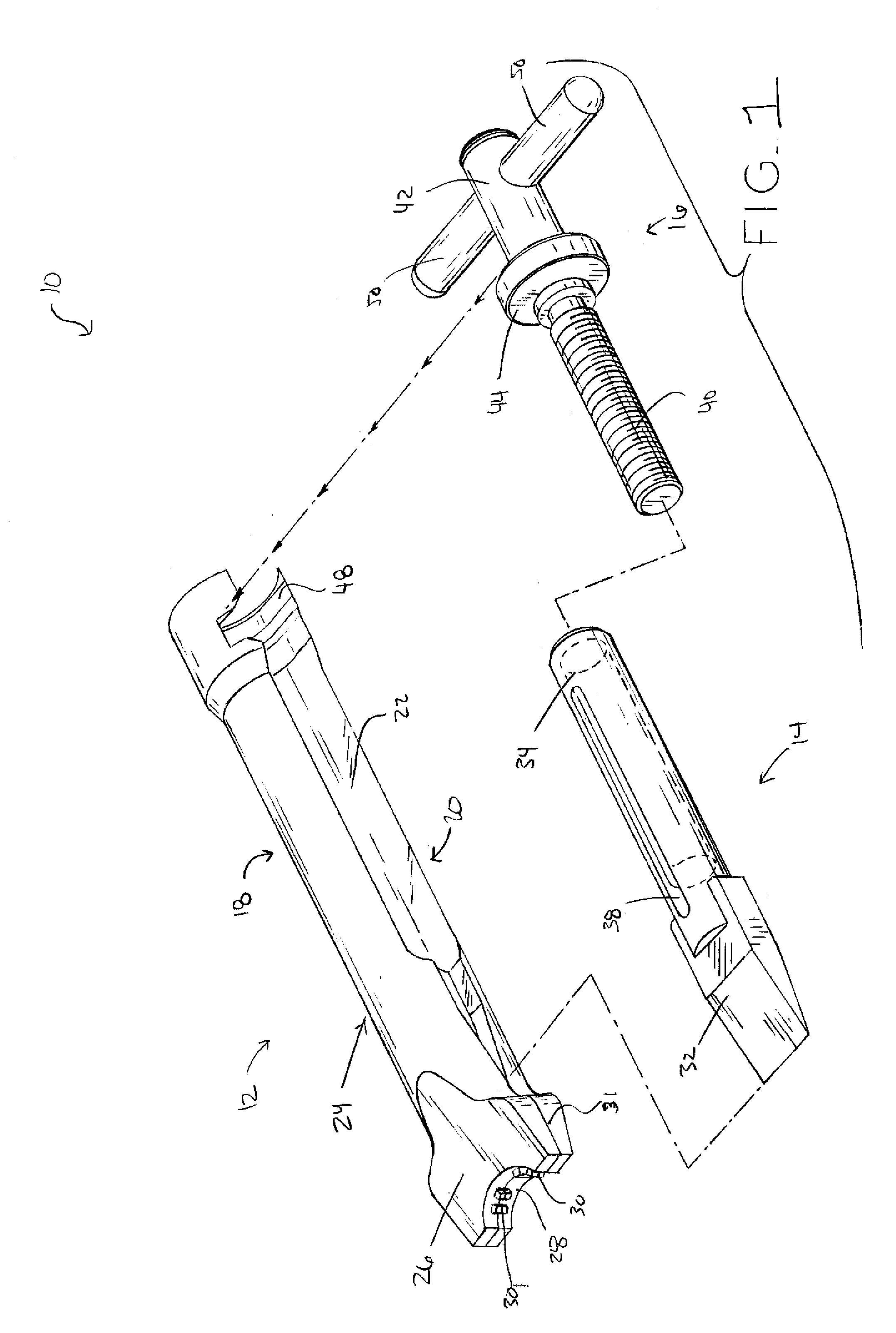 Orthopedic tool for altering the connection between orthopedic components