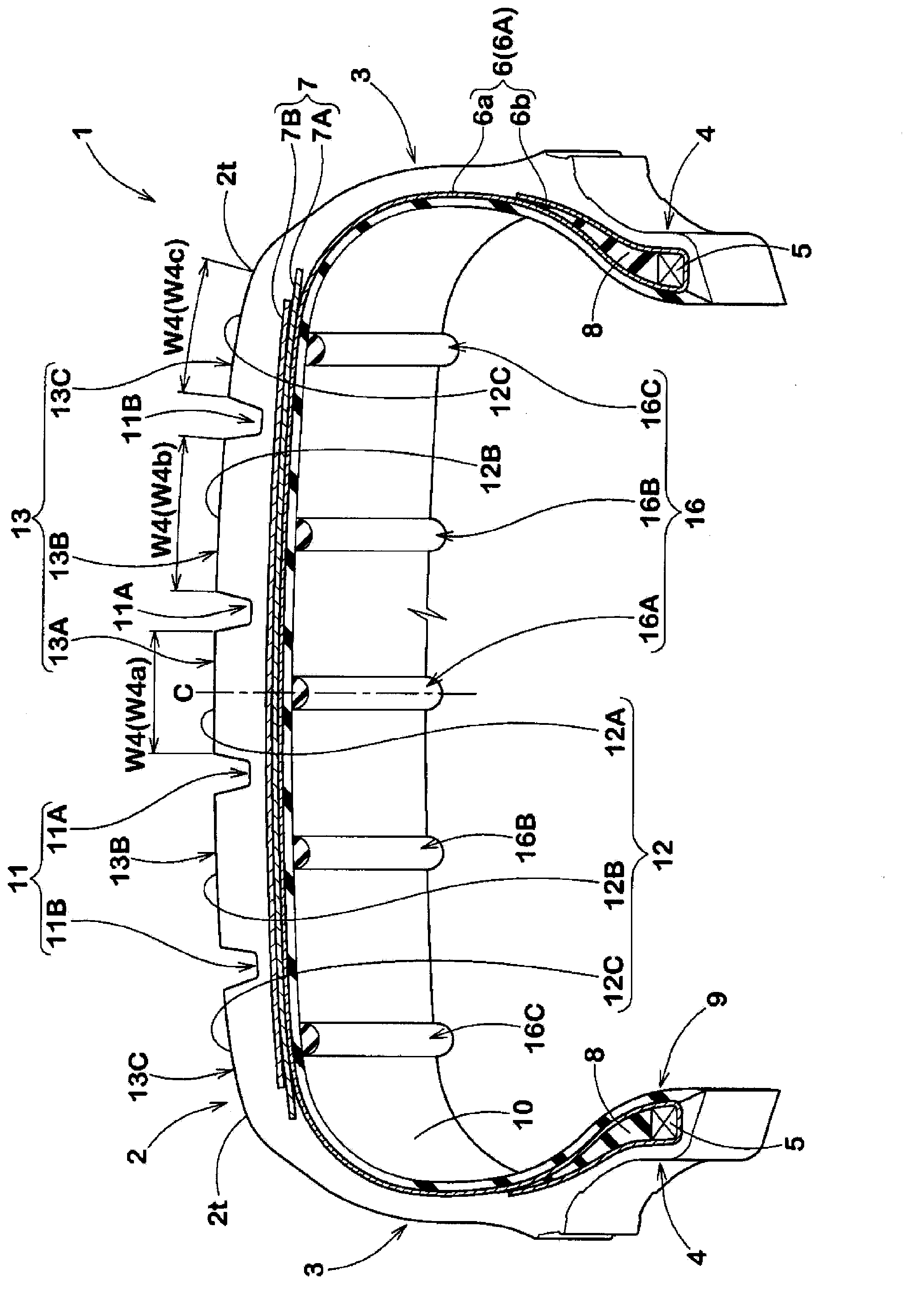 Pneumatic tire and method of manufacturing same