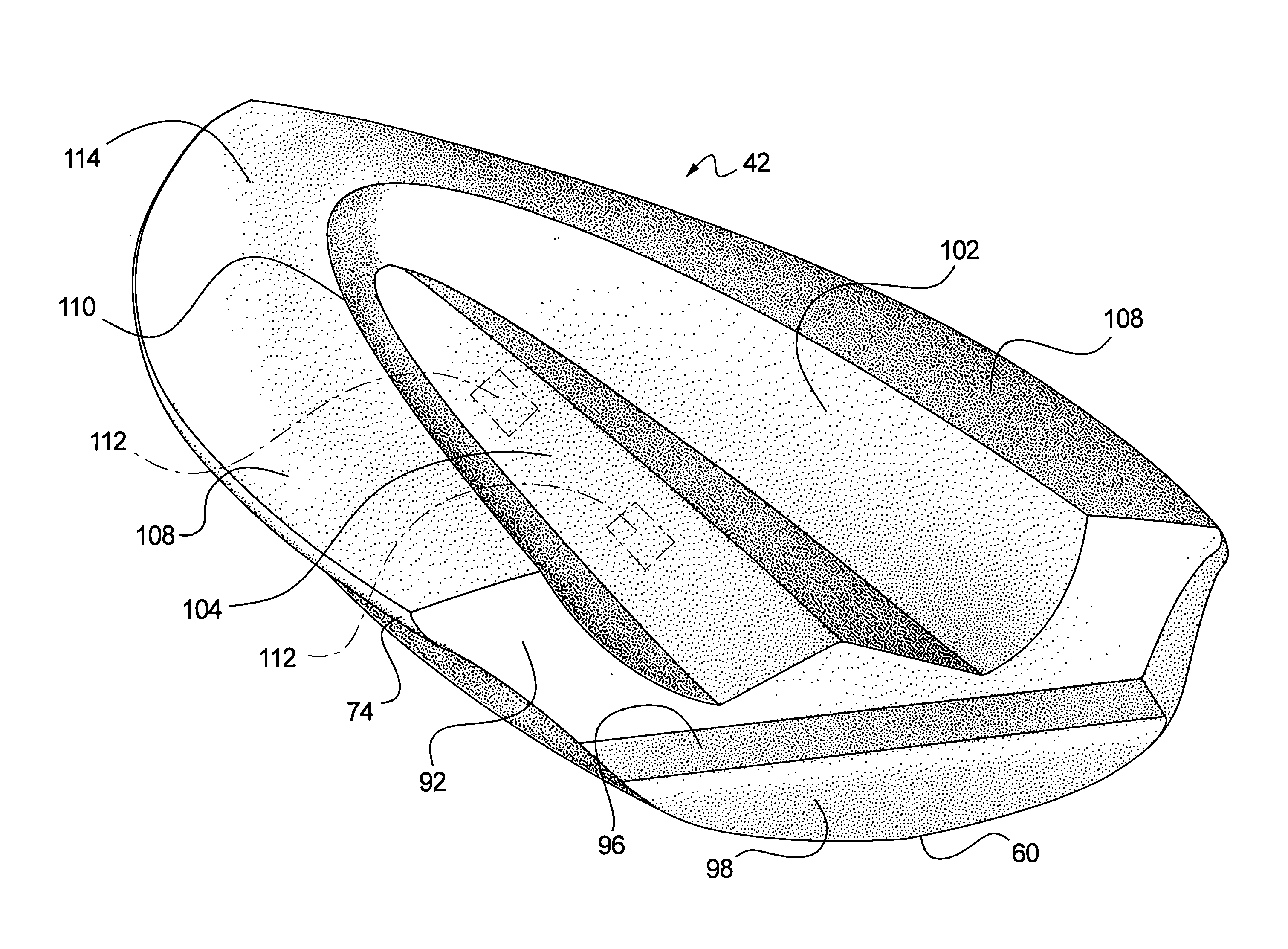 Winged hull for a watercraft