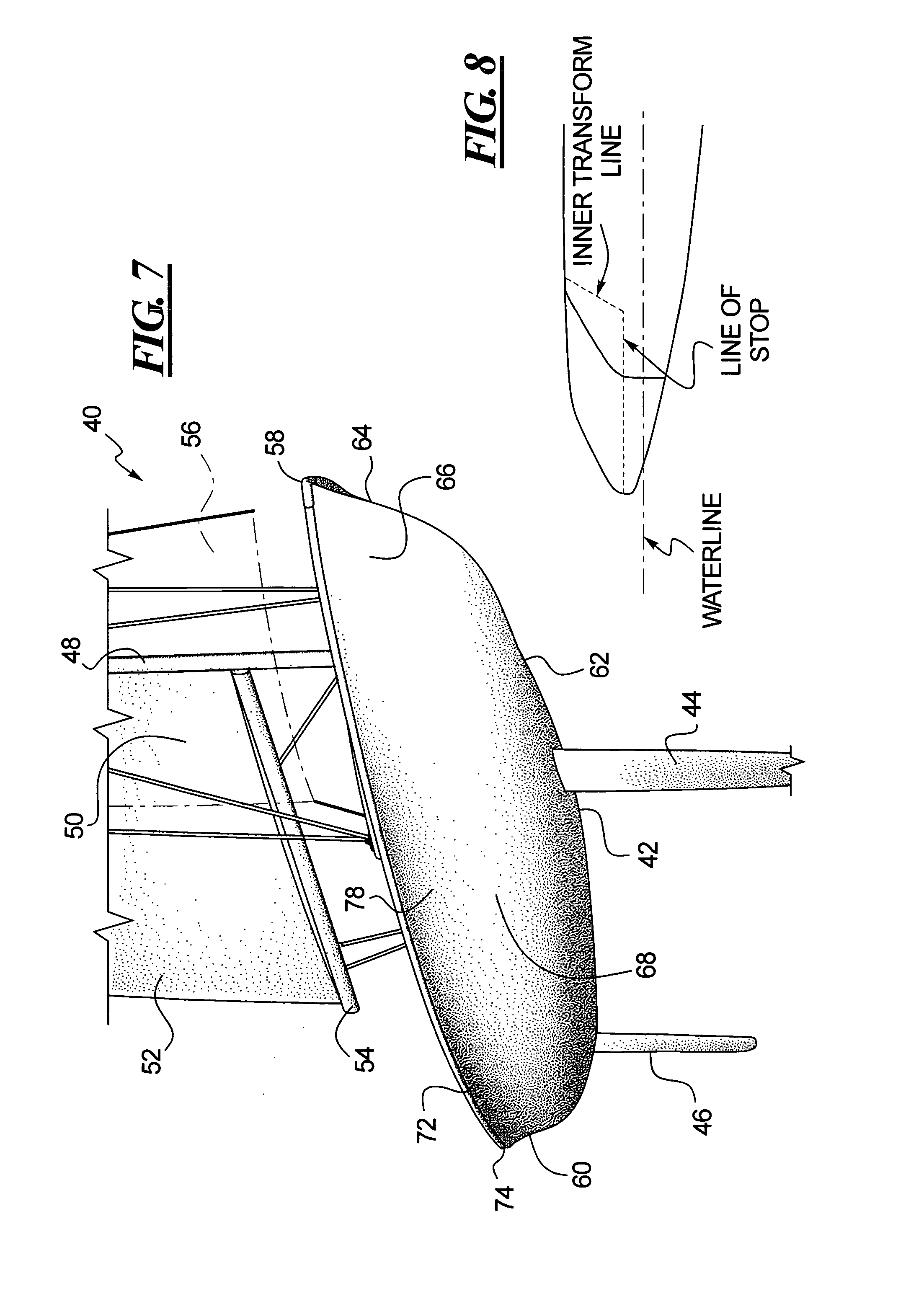 Winged hull for a watercraft