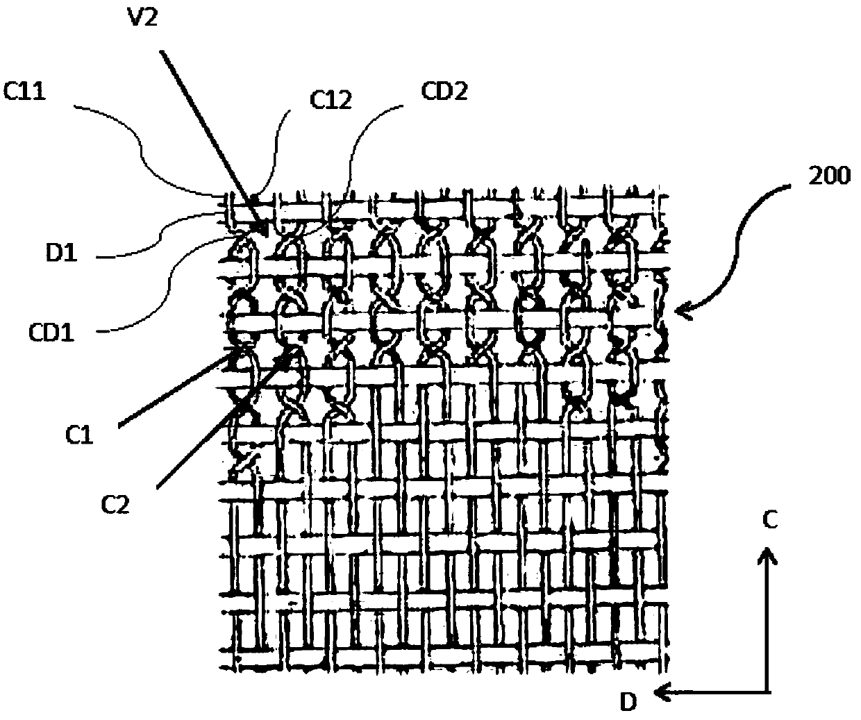 Fabric with breathable hollow hole tissue structure