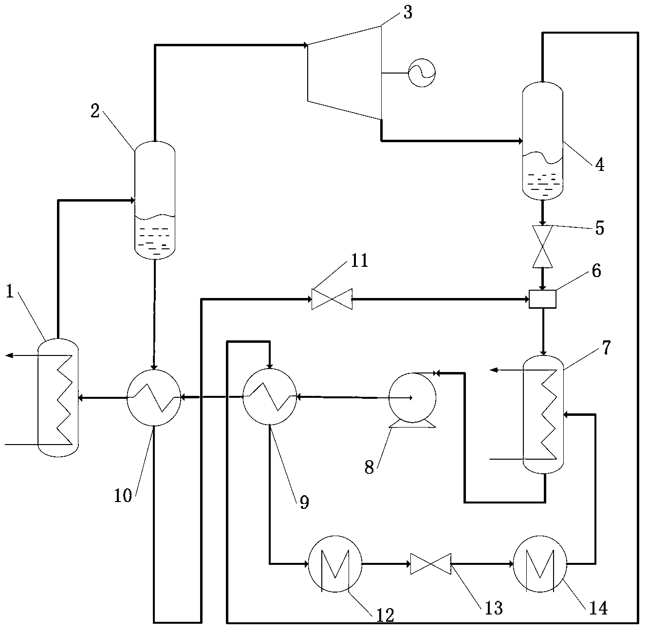 Medium-and-low-temperature waste-heat utilization cooling/power combination system