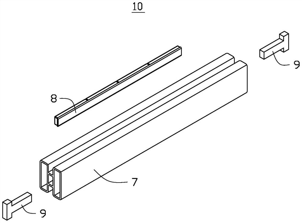 Magnet assembling device and magnet supplying equipment and material stripping mechanism thereof