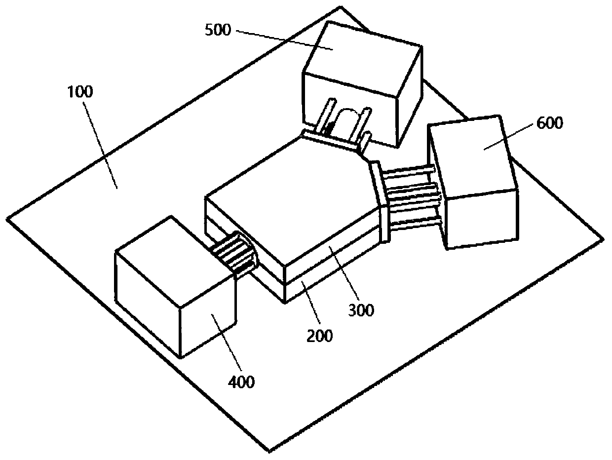 Large three-way joint die forging device for power station equipment and die forging method thereof