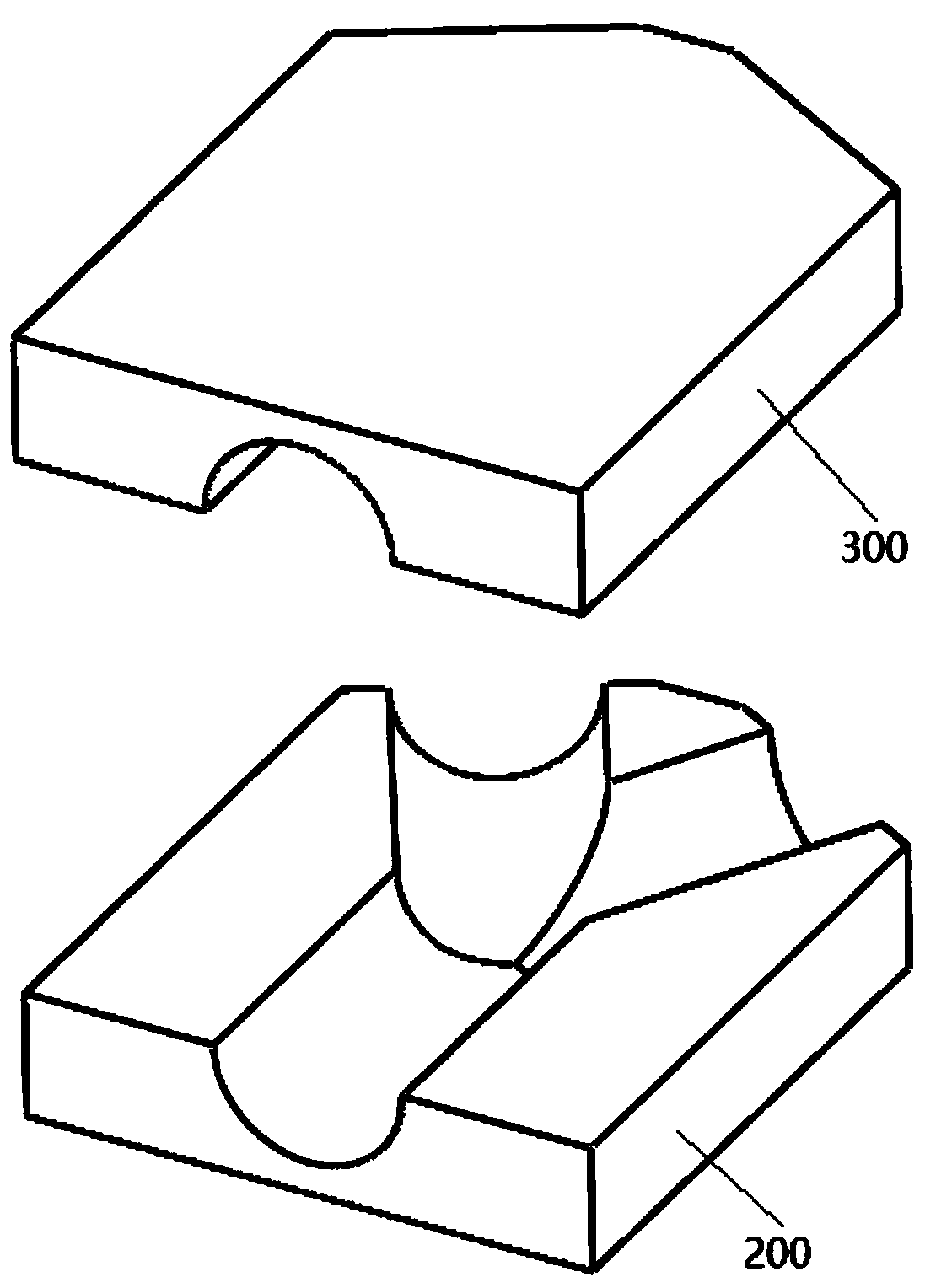 Large three-way joint die forging device for power station equipment and die forging method thereof