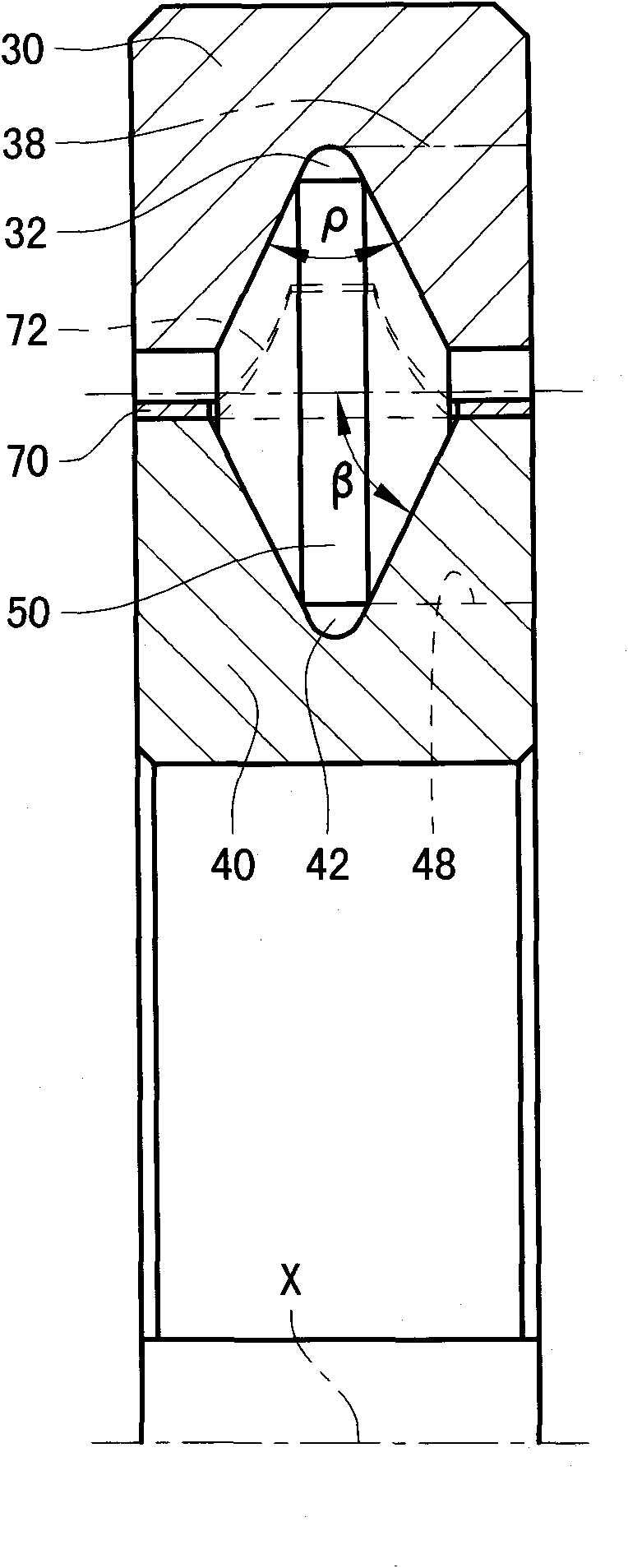 Full-slot self-restoration frictional overrun clutch