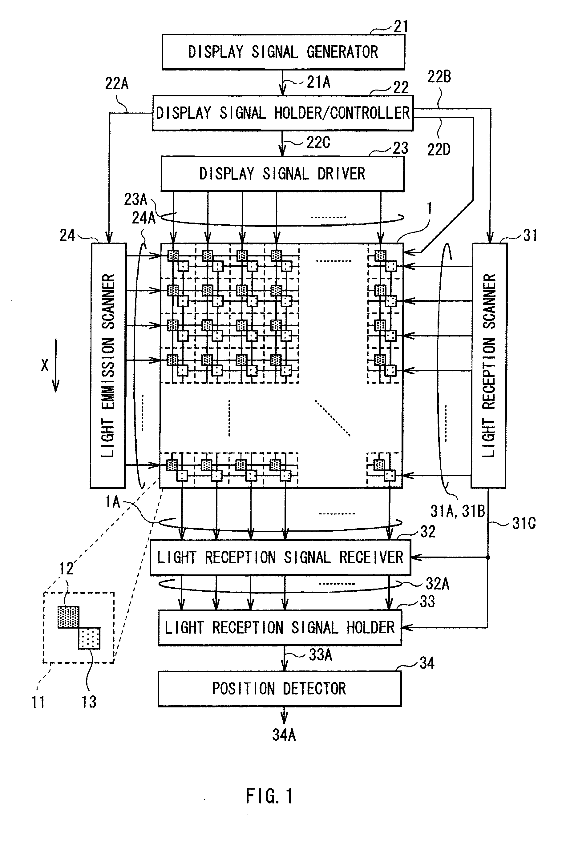 Display apparatus and position detecting method