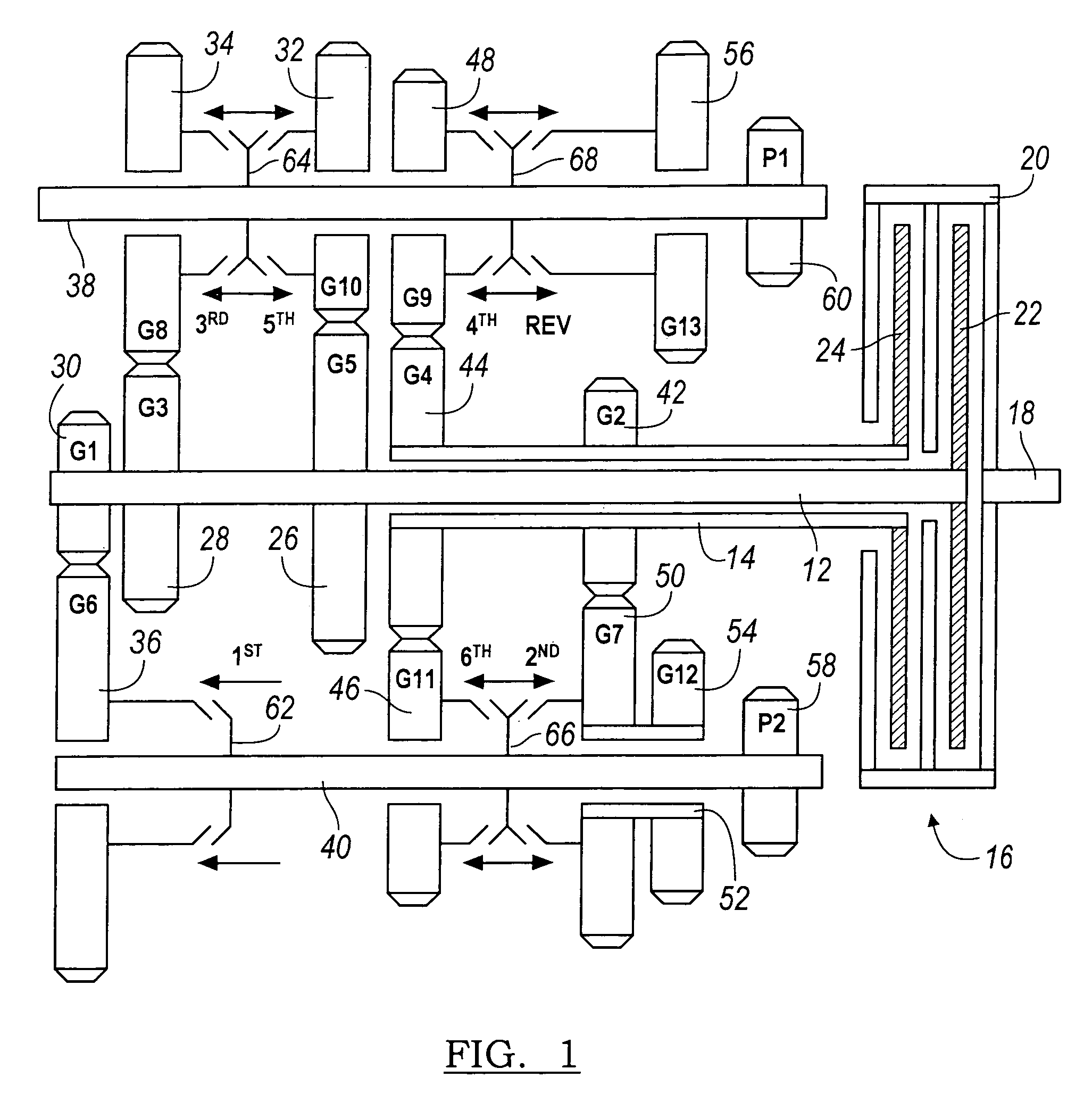 Actuator mechanism for shift motors of a transmission