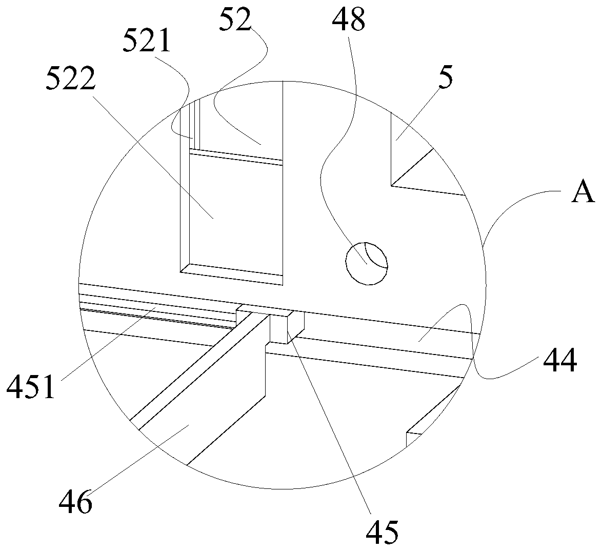 Hot-pressing device for PVC flame-retardant plastic-wood composite material