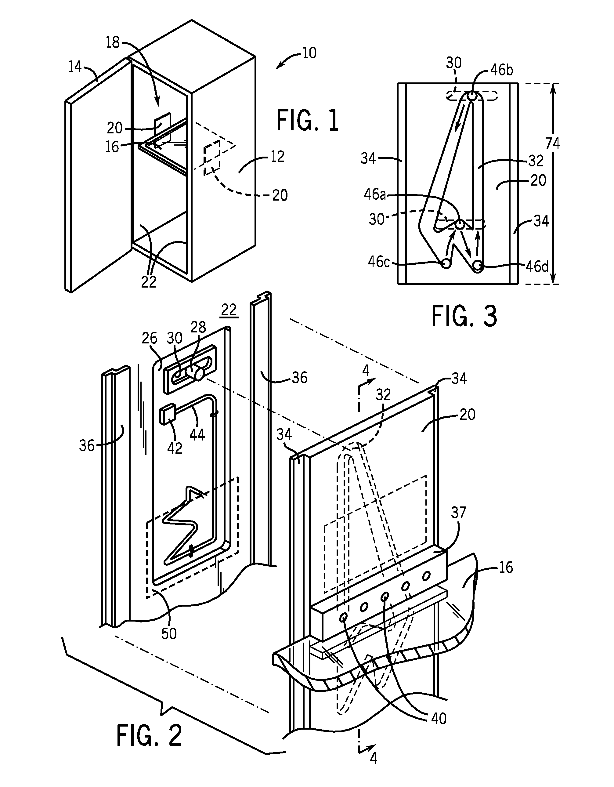 Refrigerator shelf adjustment system with in-shelf lighting