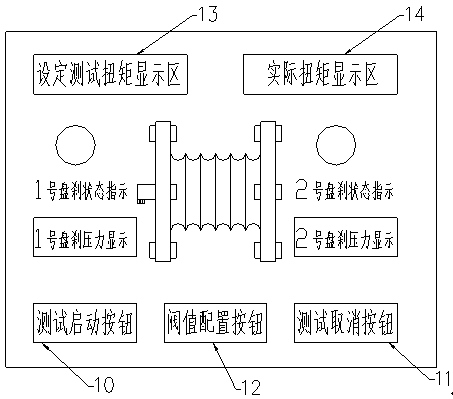 Intelligent test system and method of hydraulic disk brake of petroleum drilling machine