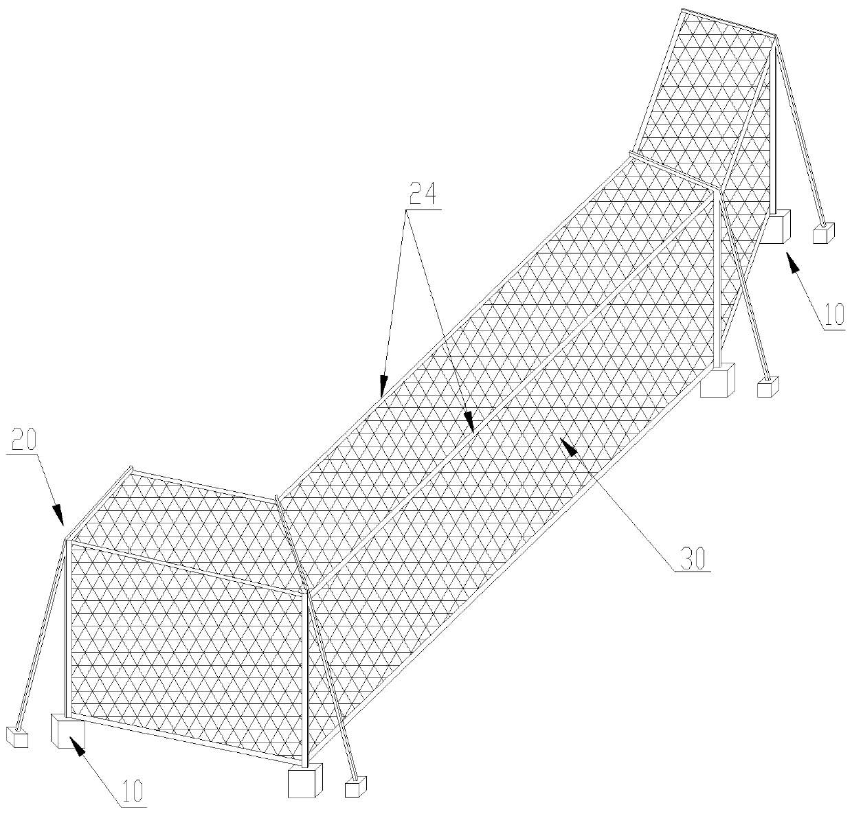 Protective shed for tunnel blasting construction