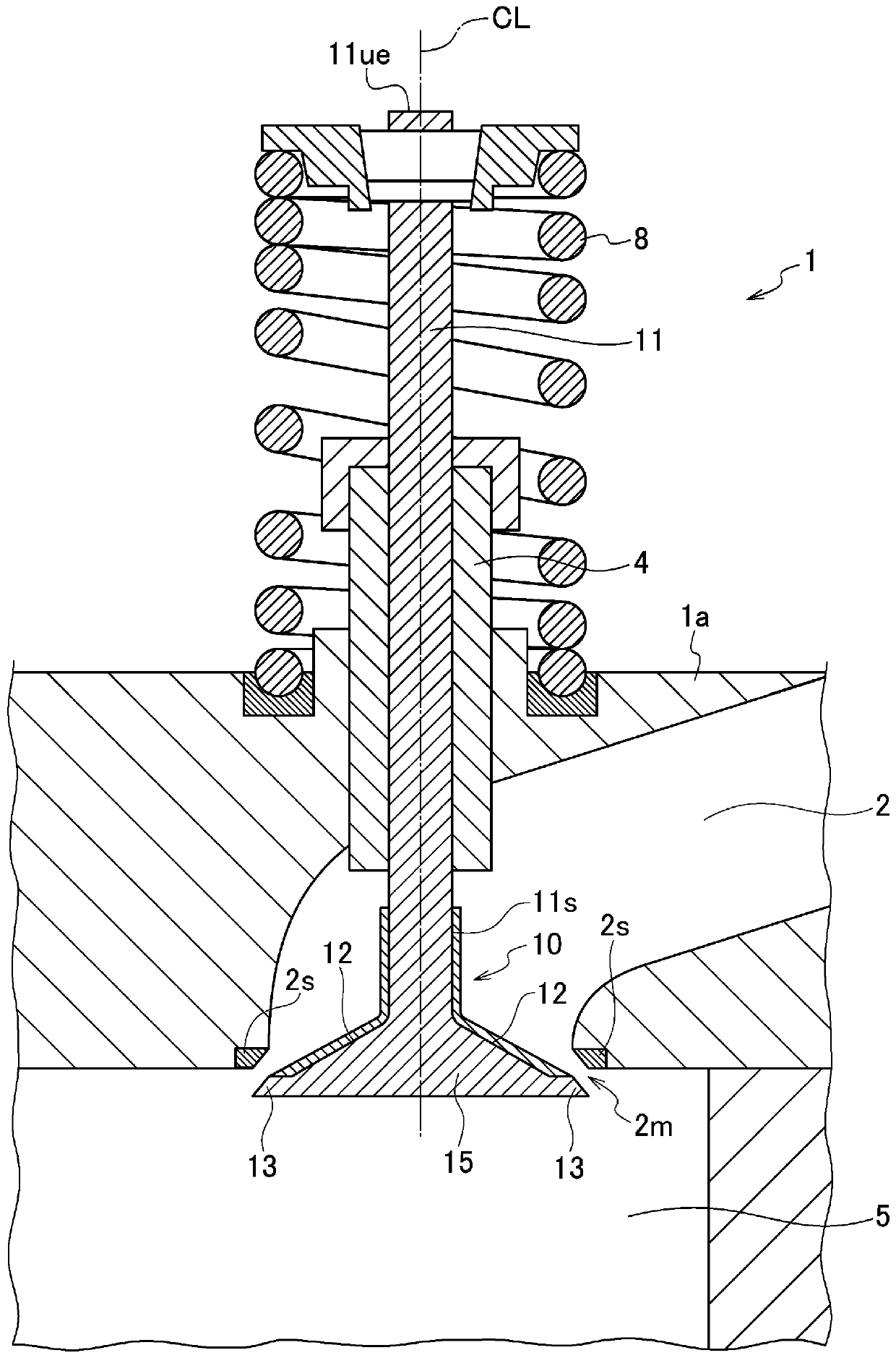 intake valve of internal combustion engine