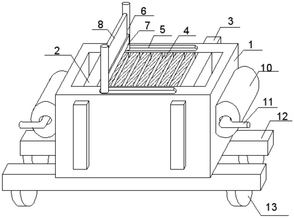 A combined two-way directional transmission tool for rock wool boards for underground diaphragm walls