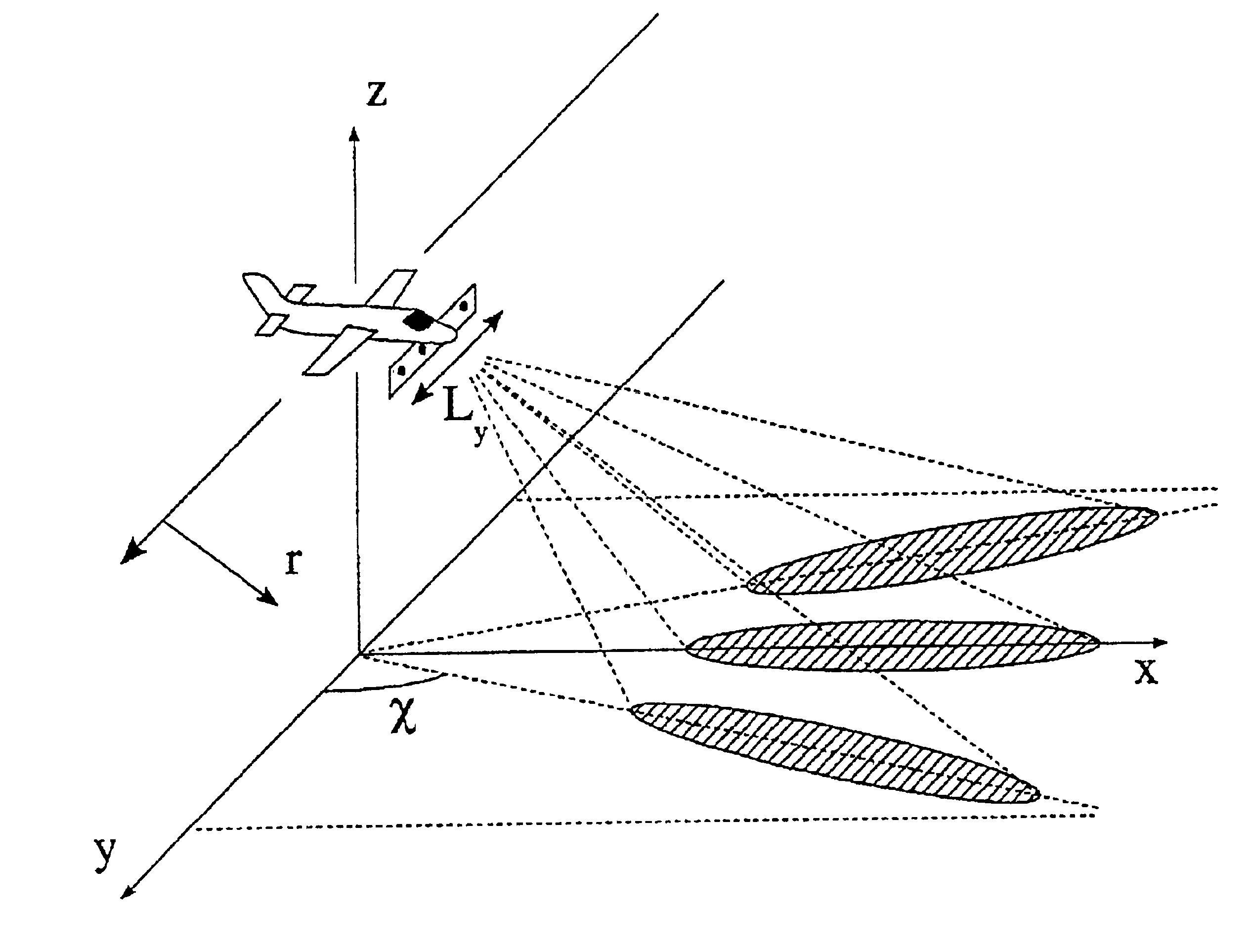 Airborne or spaceborne tomographic synthetic aperture radar (SAR) method