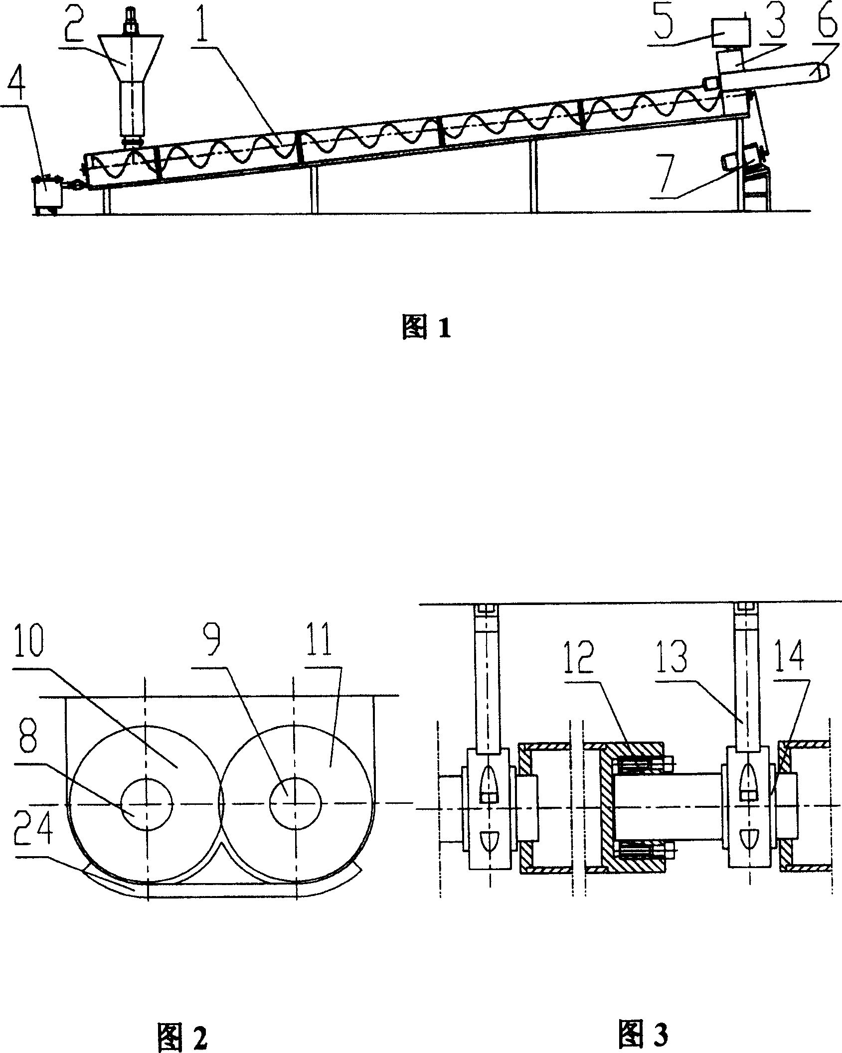 Double-spiral, continuous counter-flow extraction equipment