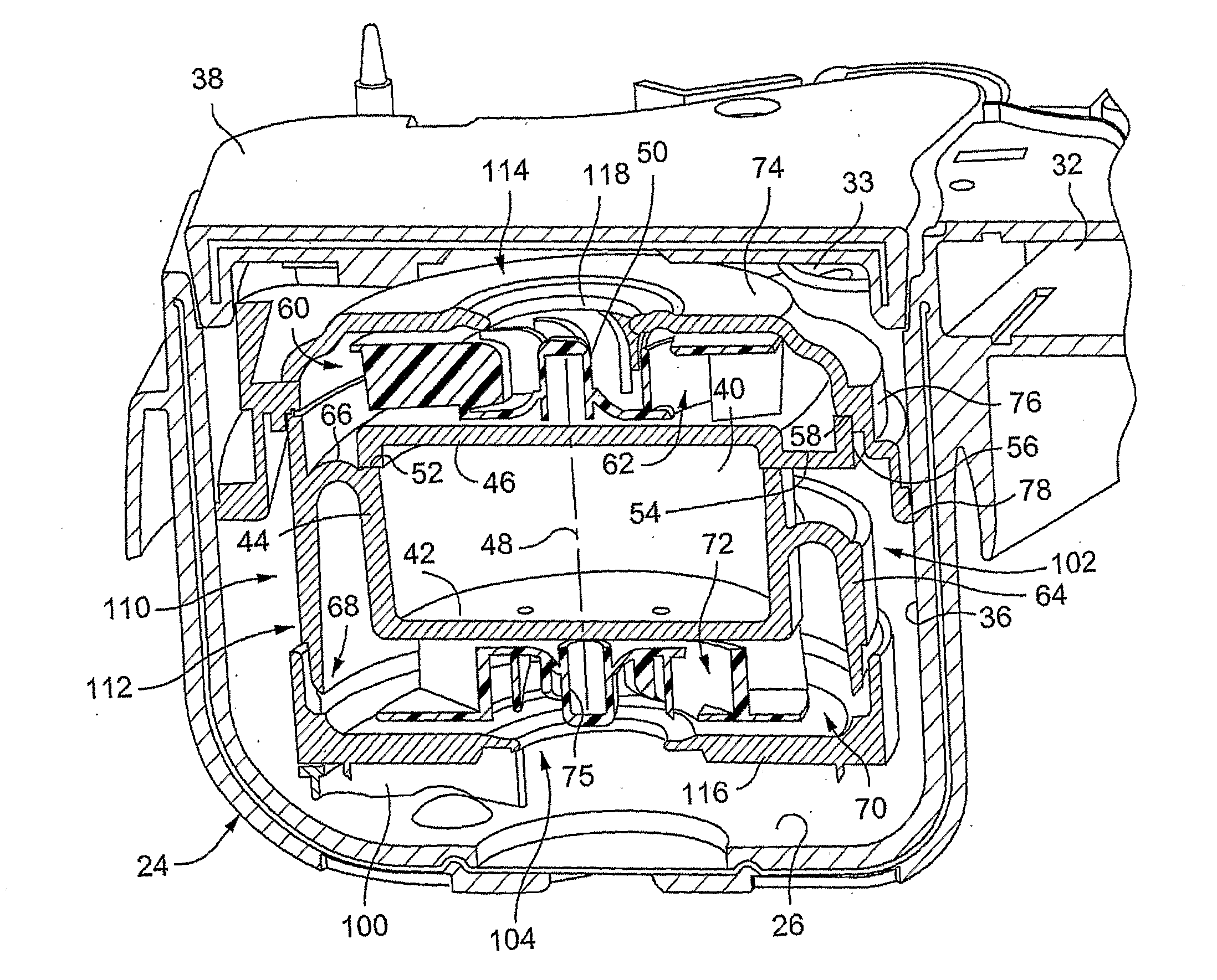 Blower Motor with Flexible Support Sleeve