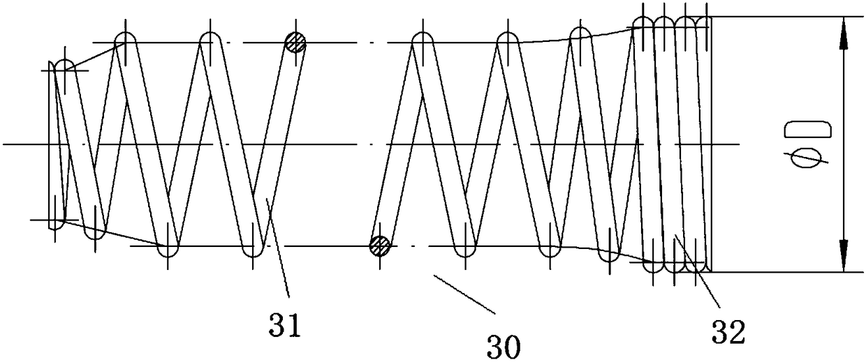 Spring fixing structure of rolling rotor compressor and rolling rotor compressor