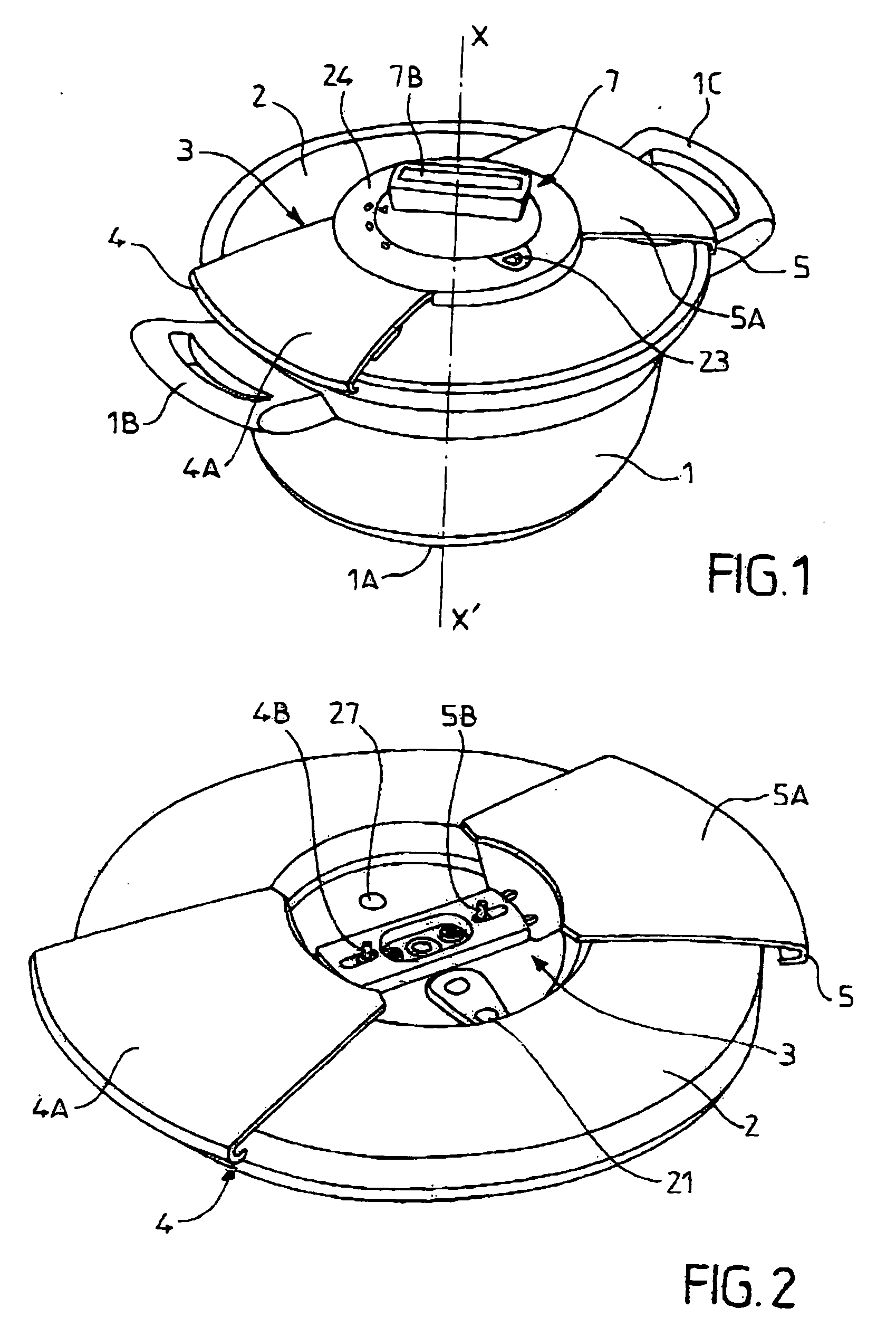 Pressure-cooking appliance including opening safety means