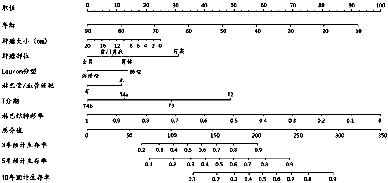 System for accurately predicting prognosis of patient suffering from stomach cancer