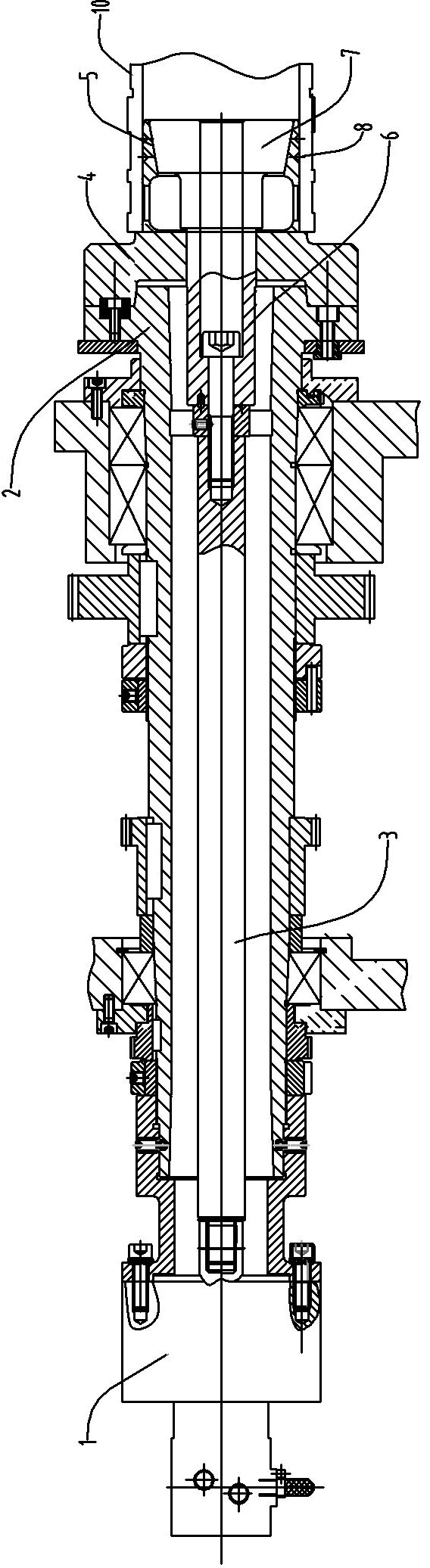 Long bar stock fixture for lathe