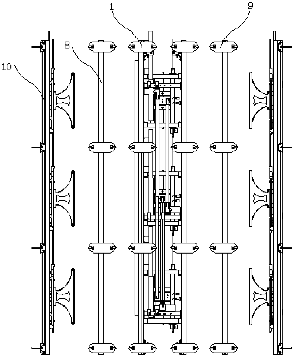 Hanging type horizontal moving device