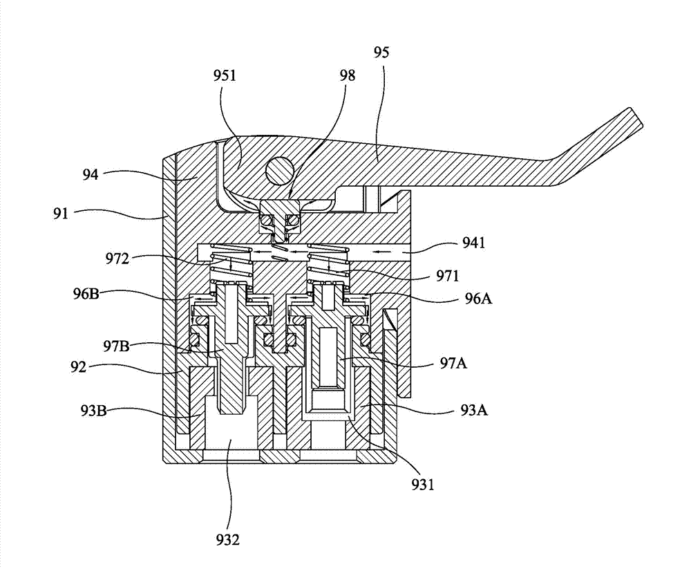 Inflating nozzle device