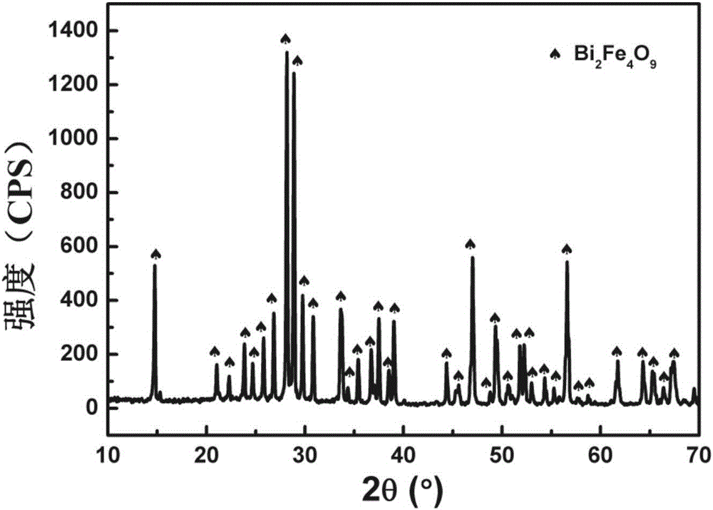 Three-dimensional flower-shaped bismuth ferrite powder and preparation method thereof