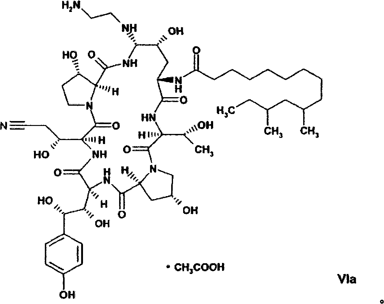 Process and intermediates for the synthesis of caspofungin