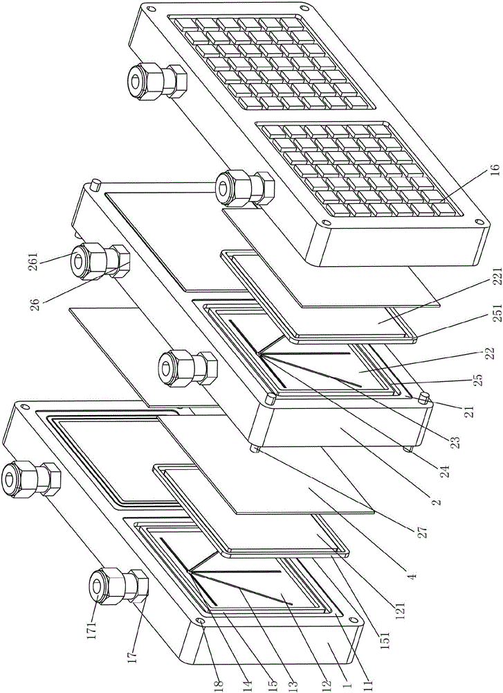 Combined type plastic film leak hunting device