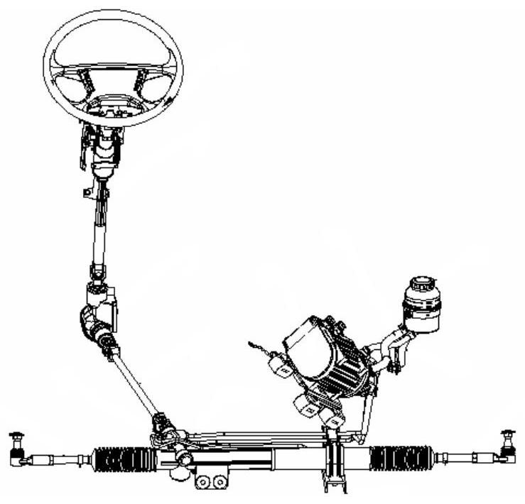 New energy commercial vehicle steering system