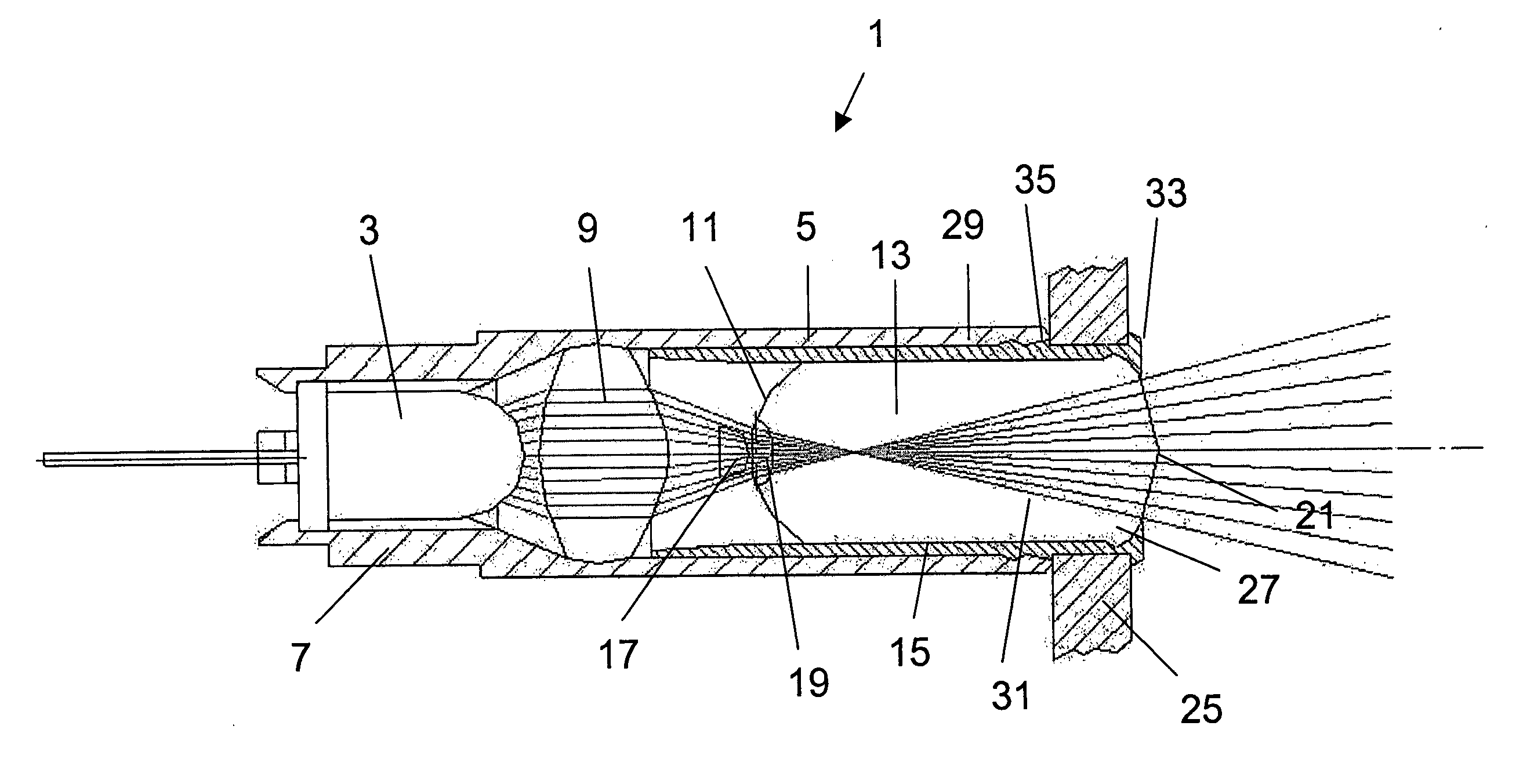 Optical element for variable message signs