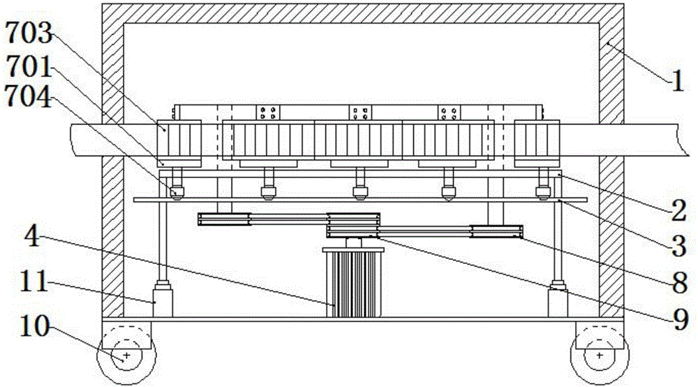 Elevating type pipeline protective layer synchronous molding device