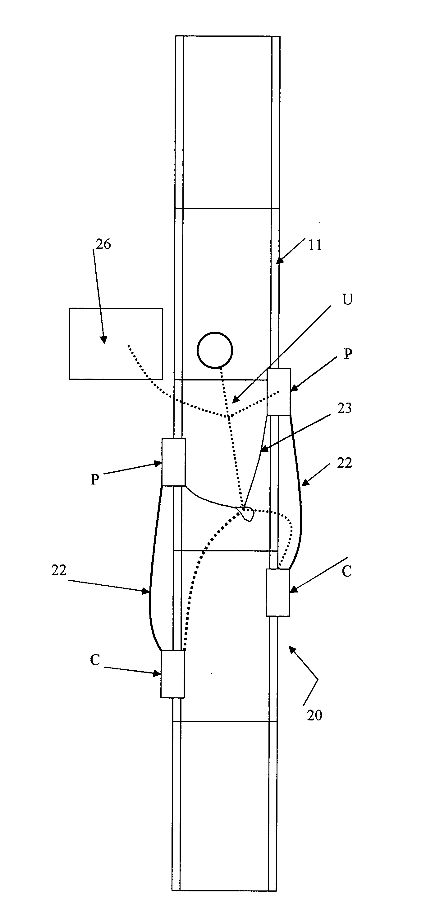 Device of protected work in height