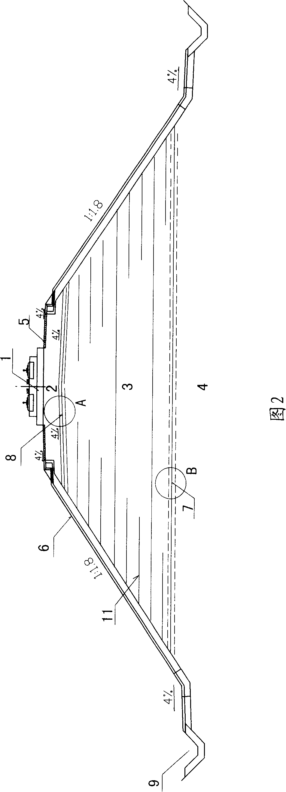 Redbeds mudstone filled high-speed railway subgrade and construction method thereof