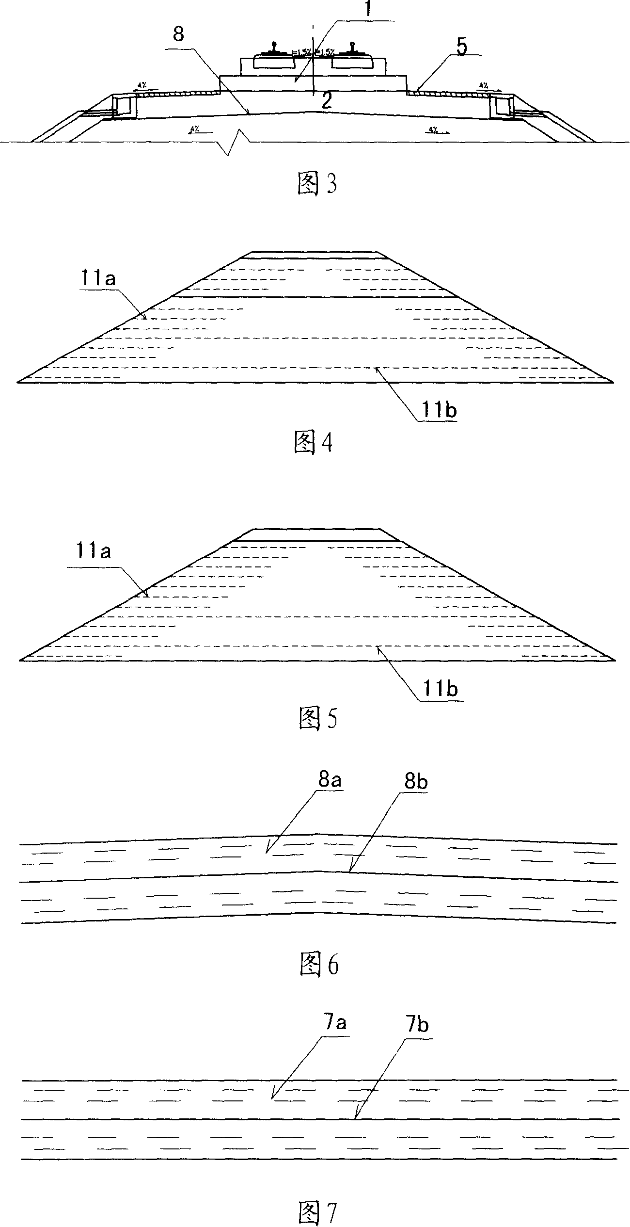 Redbeds mudstone filled high-speed railway subgrade and construction method thereof