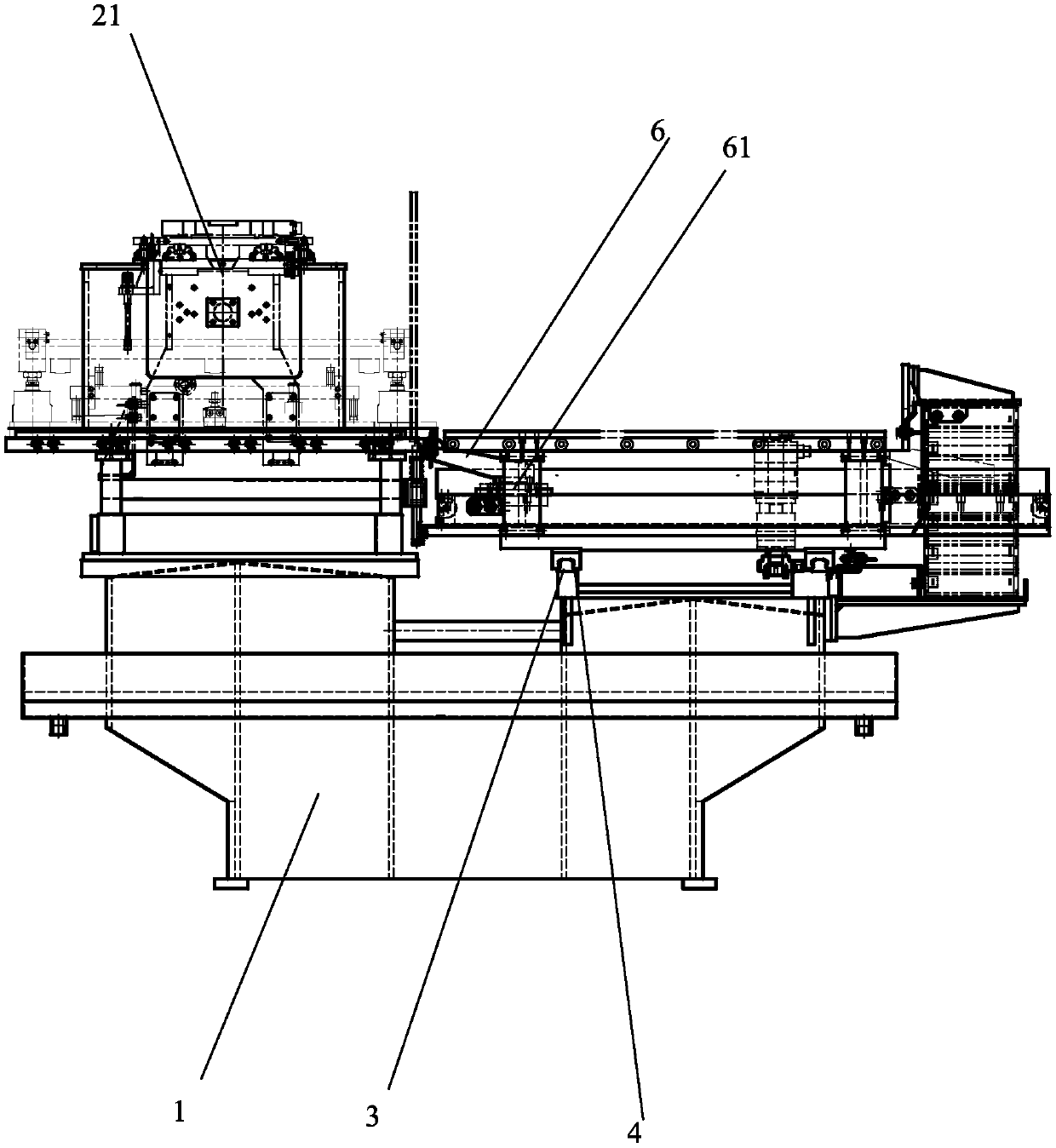 Truss synchronous machining automatic line tray bin