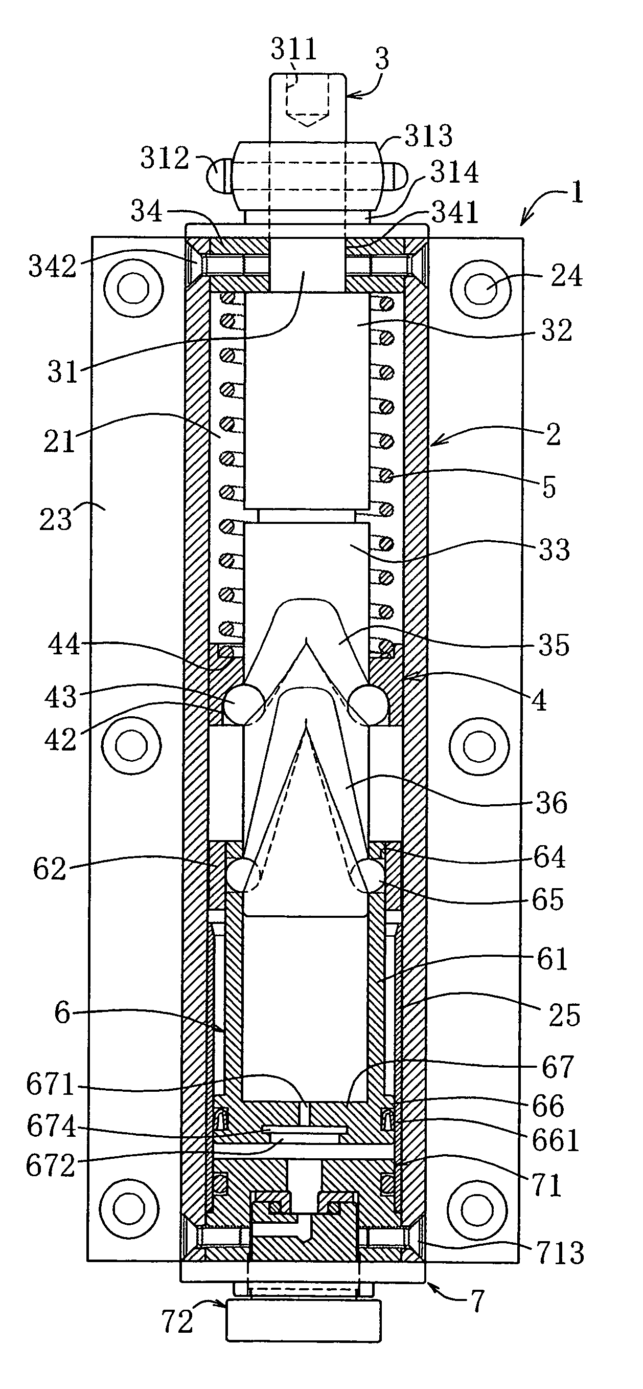 Automatic door closing hinge and double swing door structure