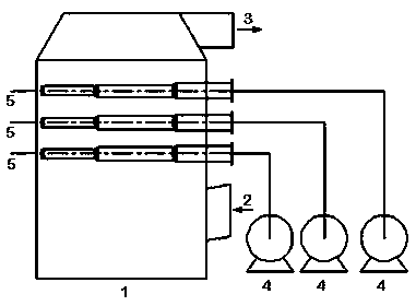 Wet process flue gas desulfurization water drop-shaped grout spraying pipe