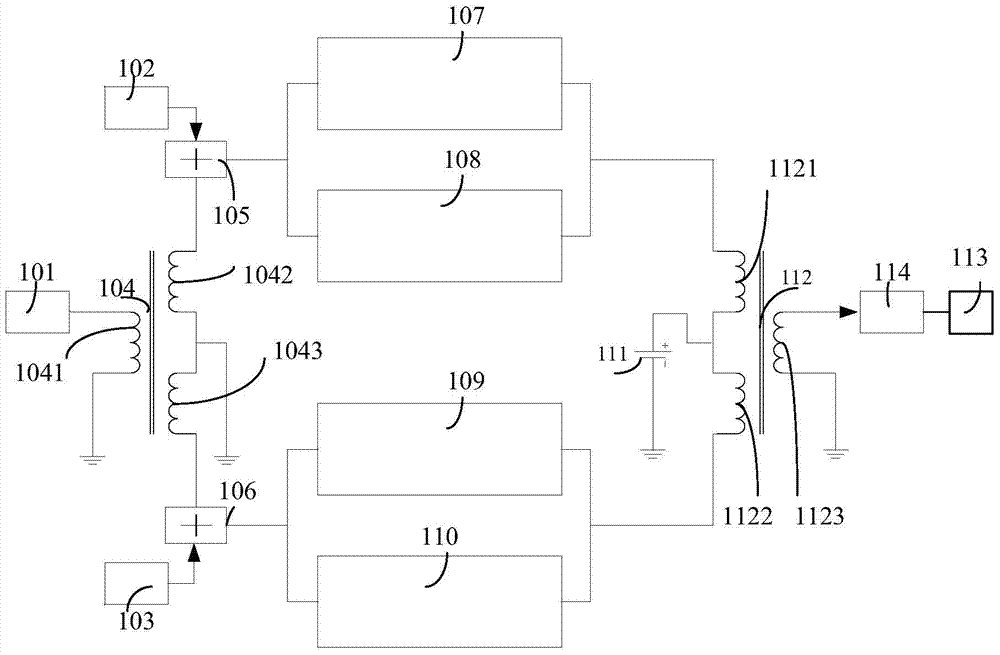 Power Amplifying Device for Nonlinear Electromagnetic Ultrasonic Excitation Signal