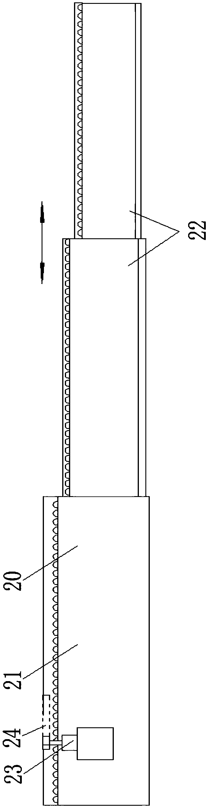 Lifting telescopic type conveying device