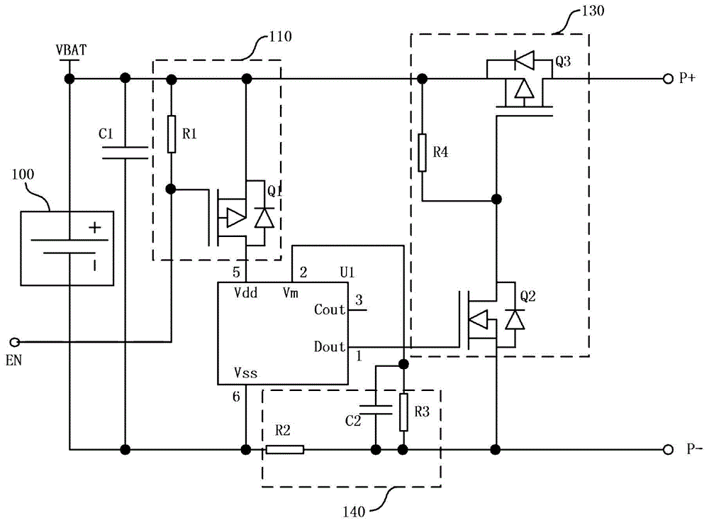 Battery protection circuit, electric energy supply device and electronic device