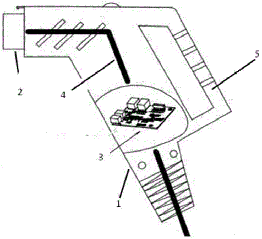 Integrated electric vehicle charging gun