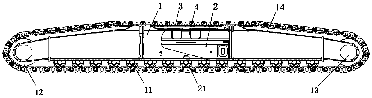 Track type running mechanism and track vehicle