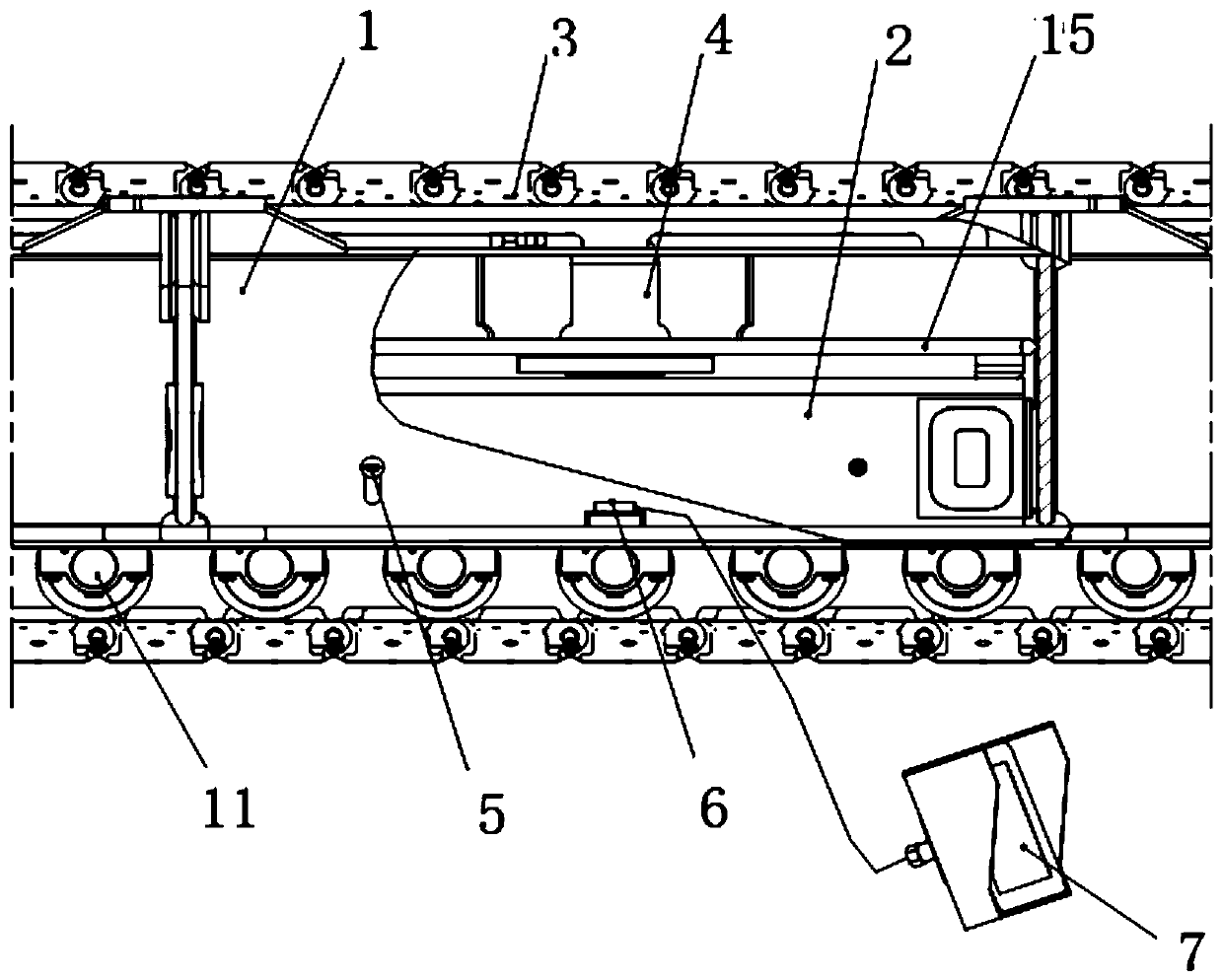 Track type running mechanism and track vehicle