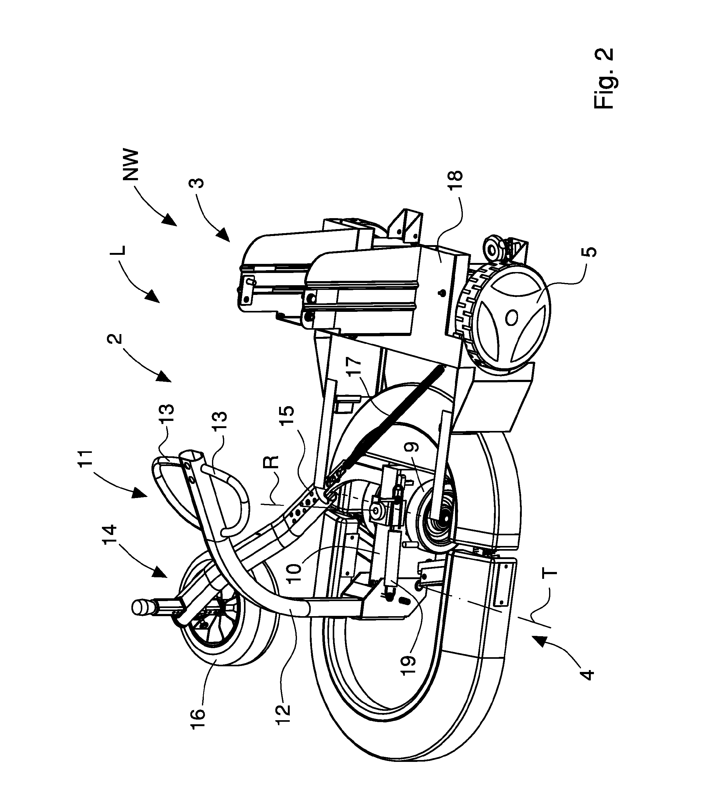 Self-propelled wrapping machine