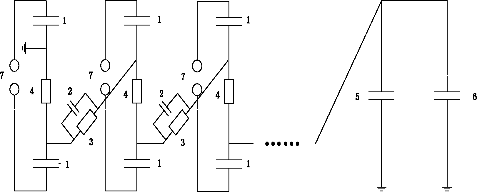 High-voltage high-capacity impulse voltage generator