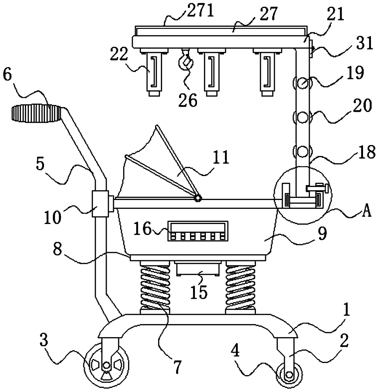 Safe baby carriage capable of preventing baby from falling