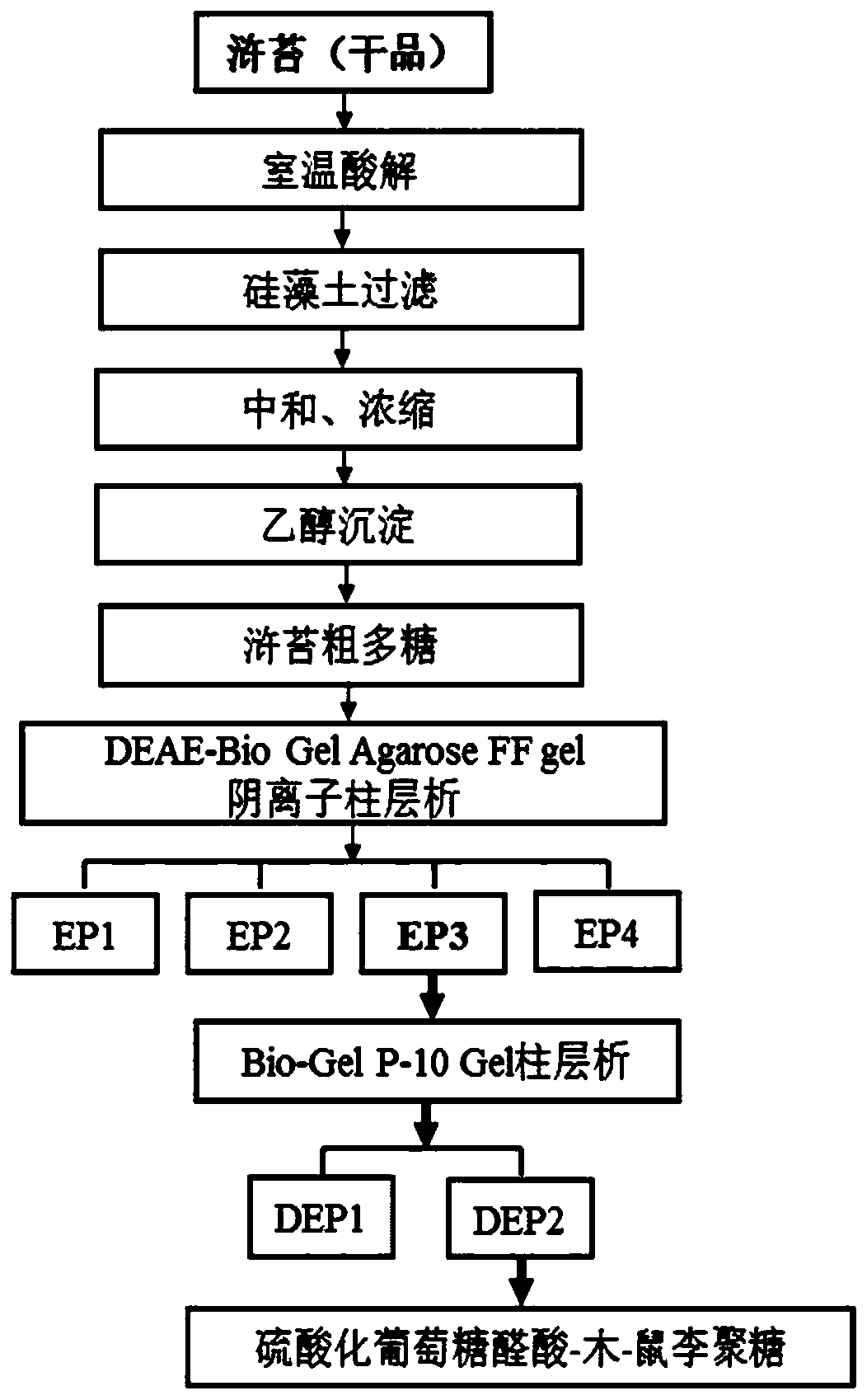 Application of sulfated glucuronic acid-xylose-rhamnose in enhancing immune function