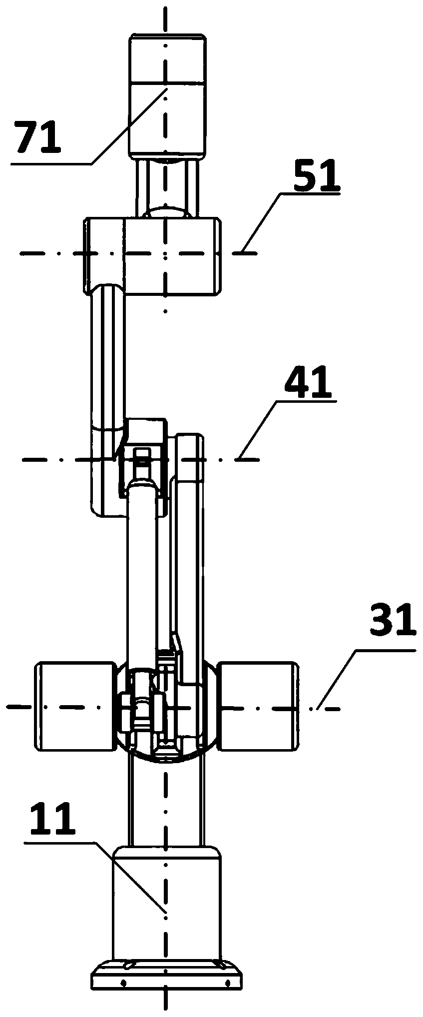 Seven-degree-of-freedom series-parallel hybrid mechanical arm and robot